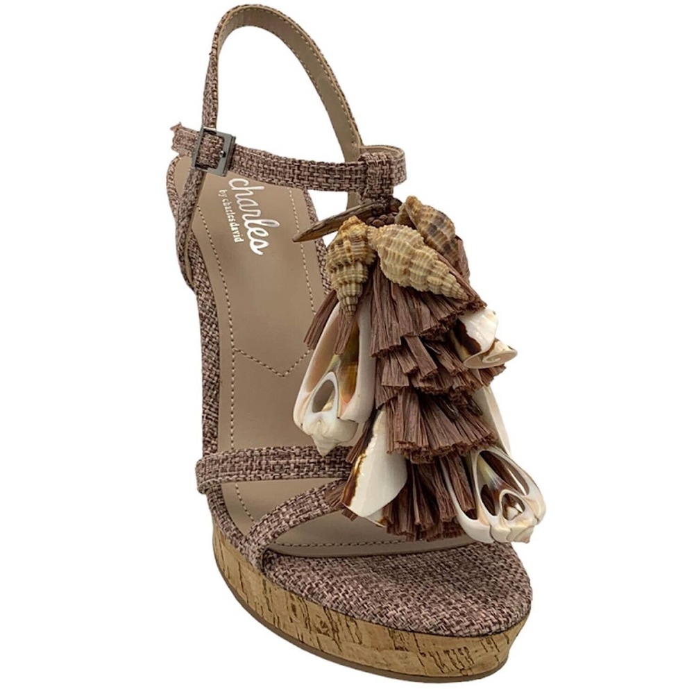 NEW Charles David Women's La Jolla Wedge Sandal Pink 6M FS Benefits Charity